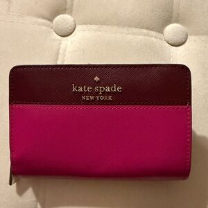 Kate Spade Fuchsia and Maroon Wallet